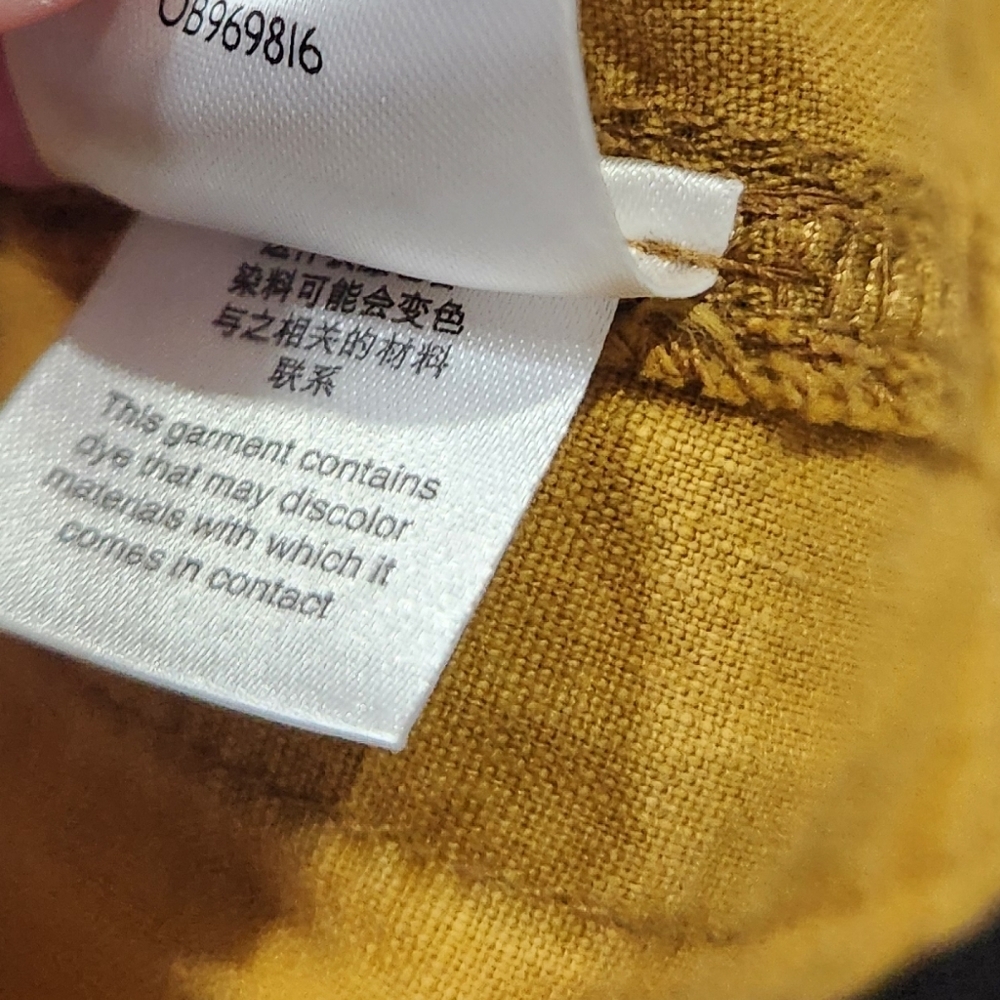 Free People Erika Utility Cargo Mini Skirt in Mustard Yellow Sz 10 - Picture 5 of 9